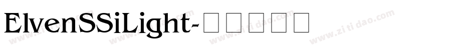Elven SSi Light字体转换